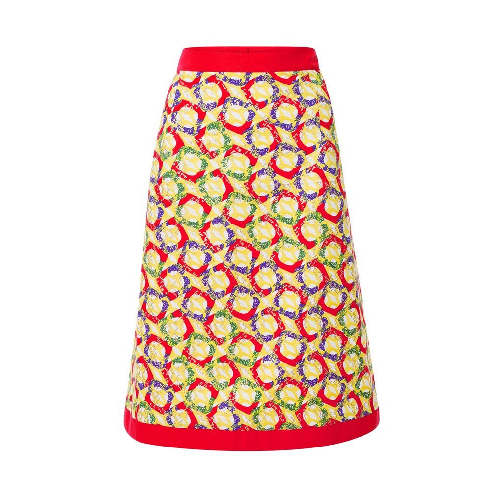 Women's Bernice African Wax Print A Line Skirt - Multicolour Xxs Winifred Mills