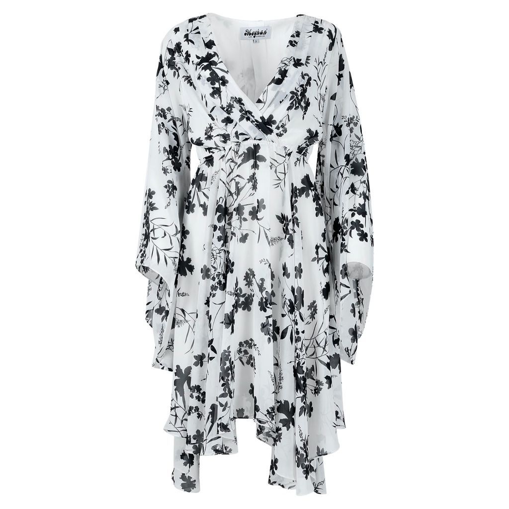 Women's Black / White Sunset Dress - Dahlia White Xxxs Meghan Fabulous