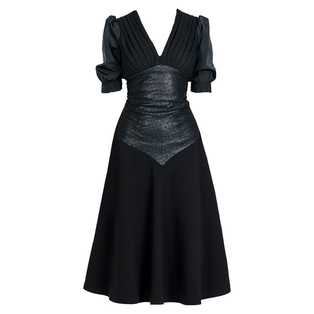 Women's Black Baggy Sleeves Dress Extra Small Maison Bogomil