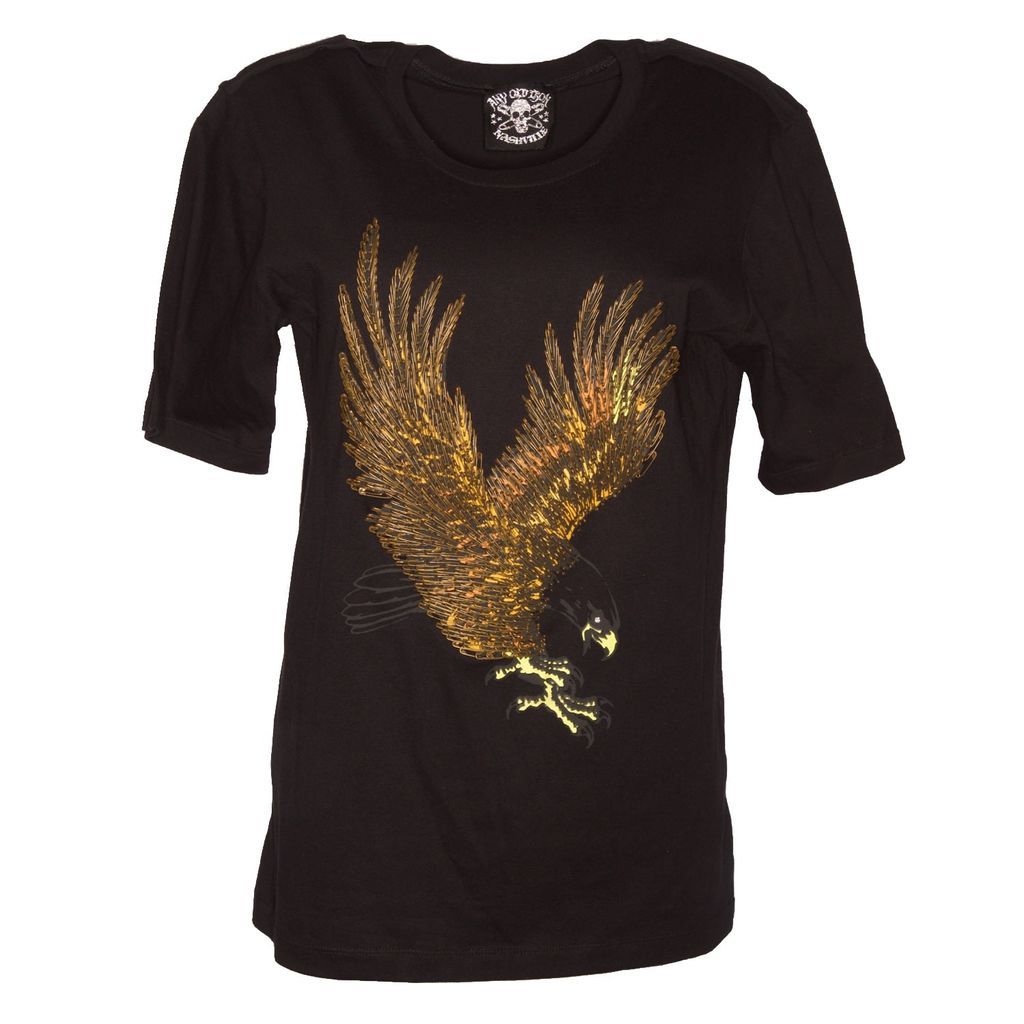 Women's Black Eagle Pins T-Shirt Extra Small Any Old Iron