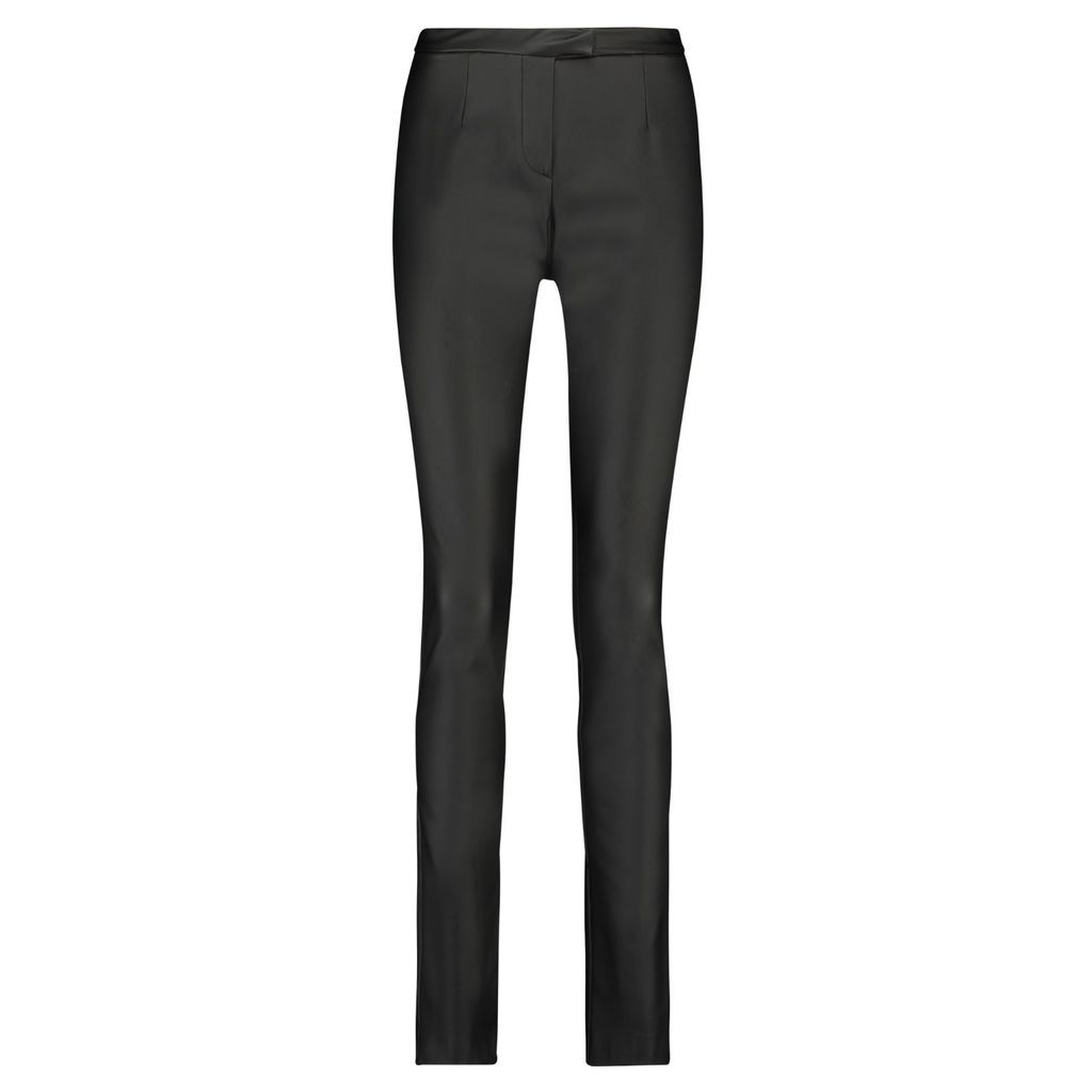Women's Black Faux Leather Fitted Pants Extra Small Monique Singh