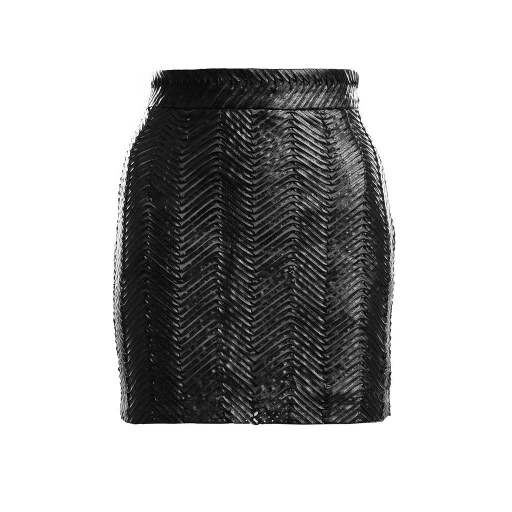 Women's Black High-Waisted Mini Skirt Extra Small VICTORIA RAINER