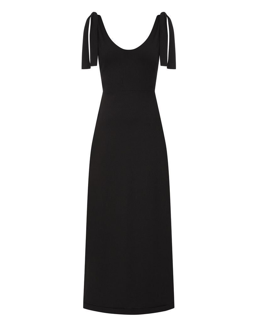 Women's Black Lace Back Cotton Maxi Dress Extra Small Sophie Cameron Davies