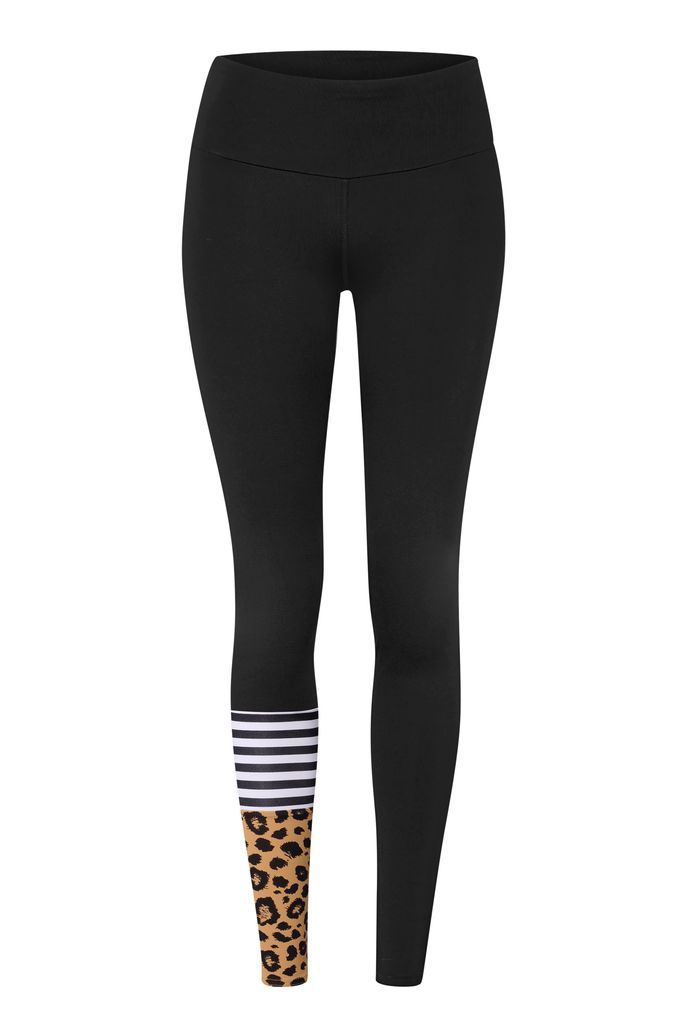 Women's Black Leggings Surf Style Leo Biscuit Extra Small Hey Honey