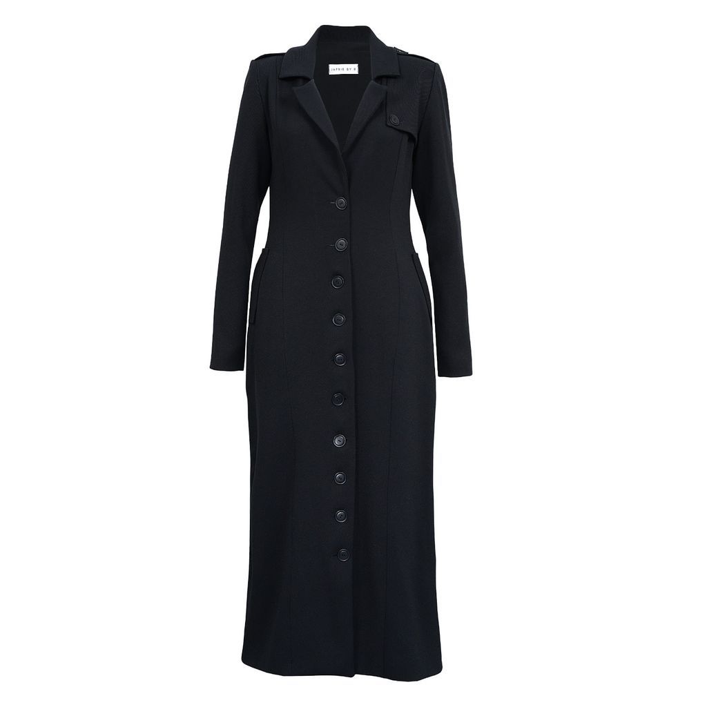 Women's Black Longline Coat Xxxs JAFRIE BY R