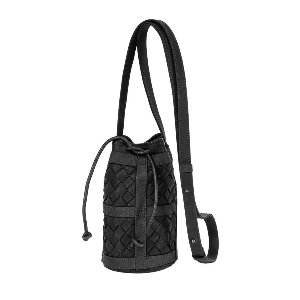 Women's Black Mini Essential Bucket Bag One Size Deux Mains