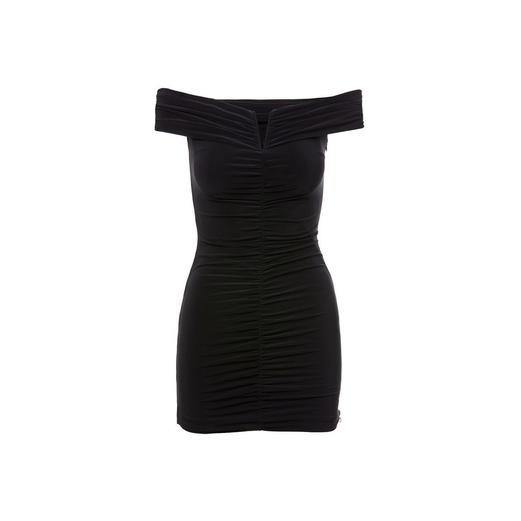 Women's Black Off Shoulder Mini Dress Xxs Nissa