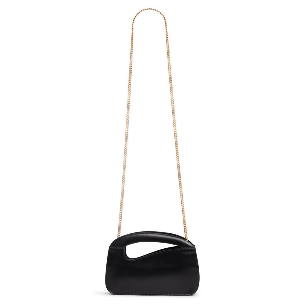 Women's Black Small Curve Handbag With Chain Strap Natalie Dennis