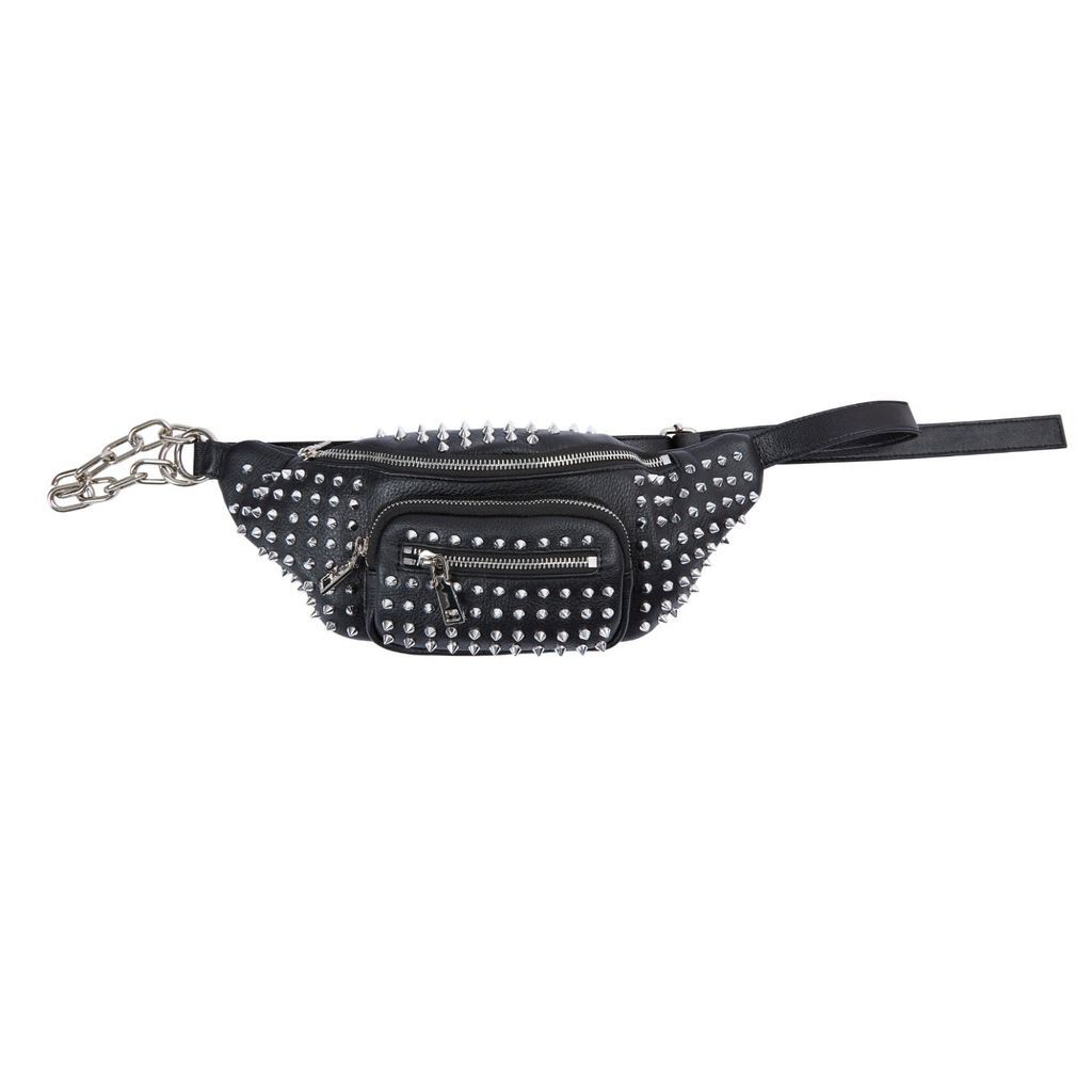 Women's Black Spike Studded Bumbag Absence of Colour