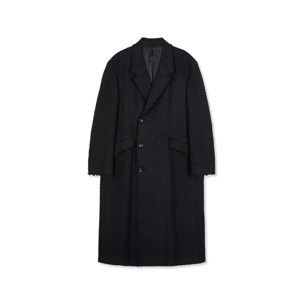Women's Black Tweed Coat Small MMIC
