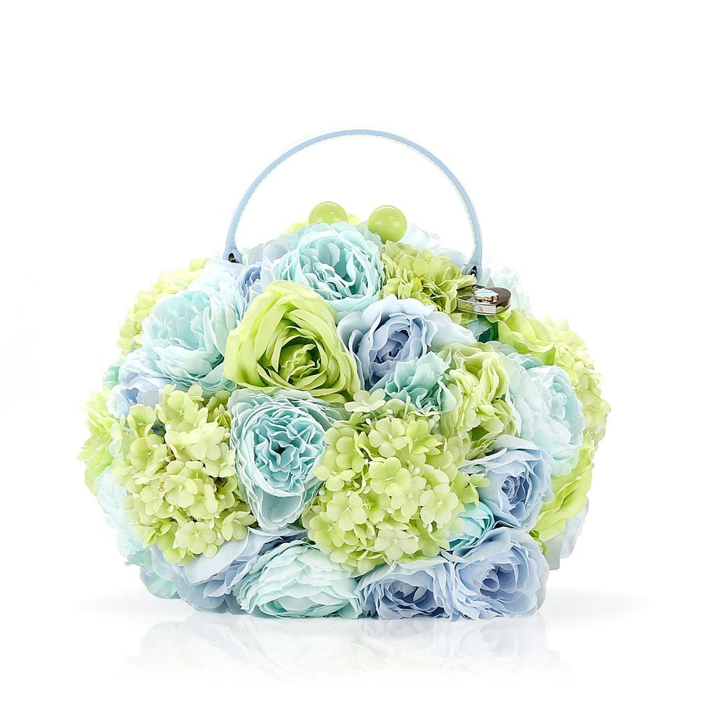 Women's Blue / Green Make The Flowers Grow Posy Bag One Size BB TAYLOR