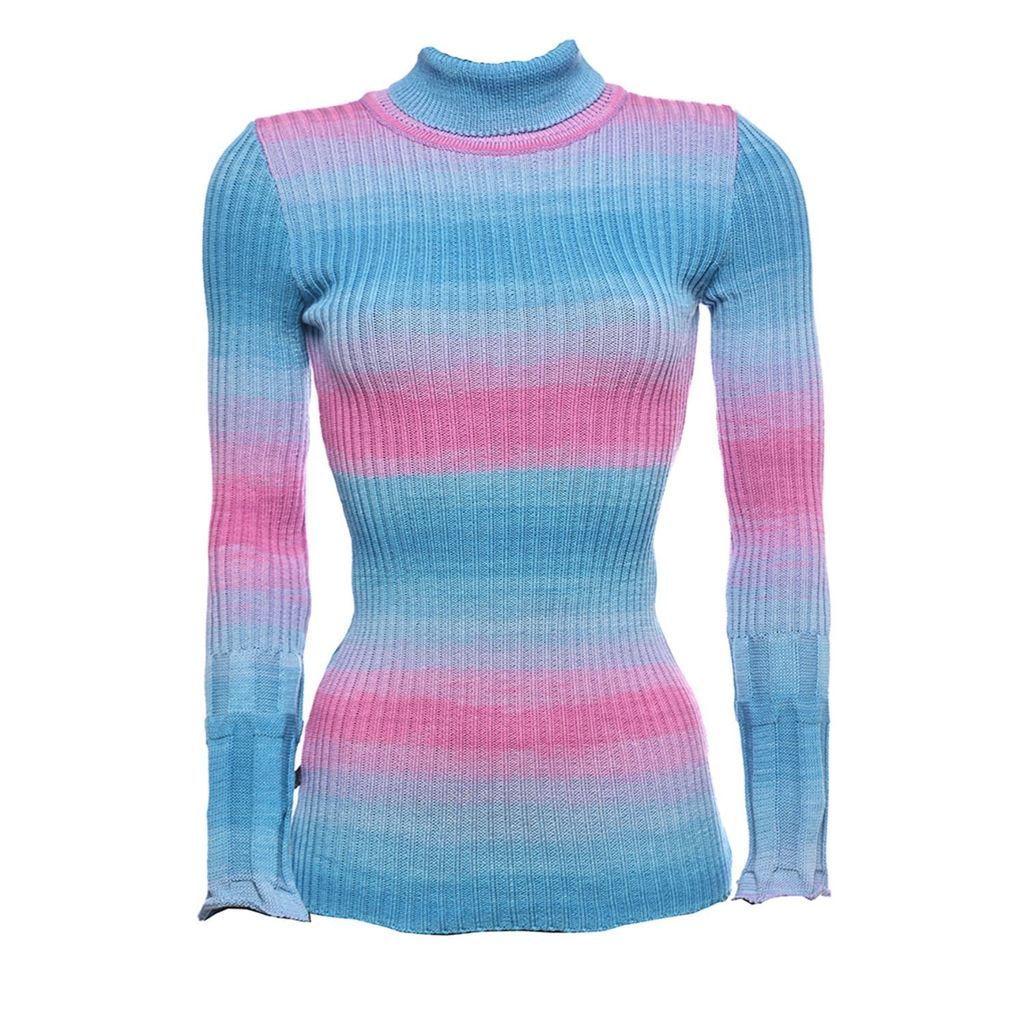 Women's Blue / Pink / Purple Mirci Turtleneck Sweater Pink-Sea One Size Süel knitwear