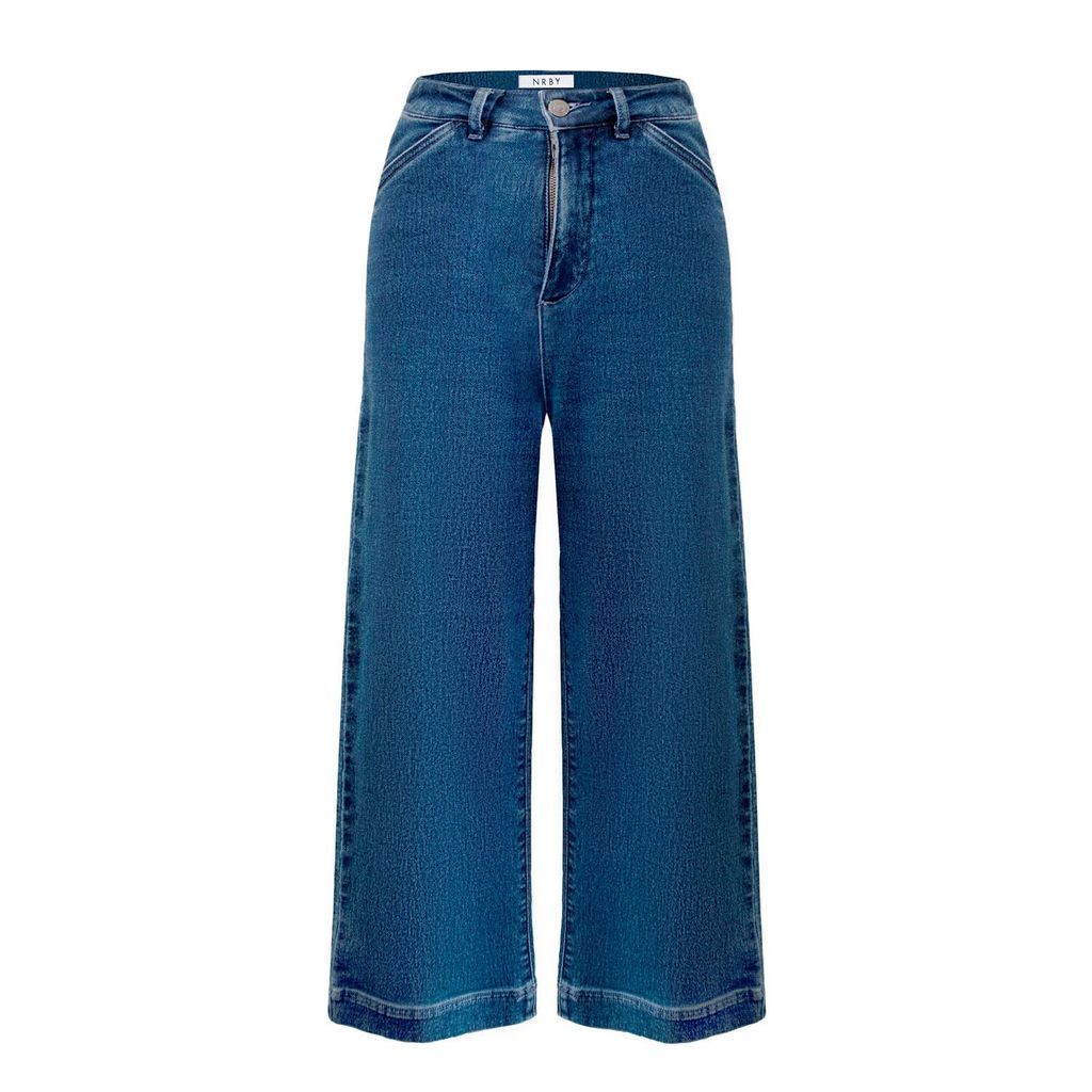 Women's Blue Ash Denim Wide Leg Jean Extra Small NRBY Clothing