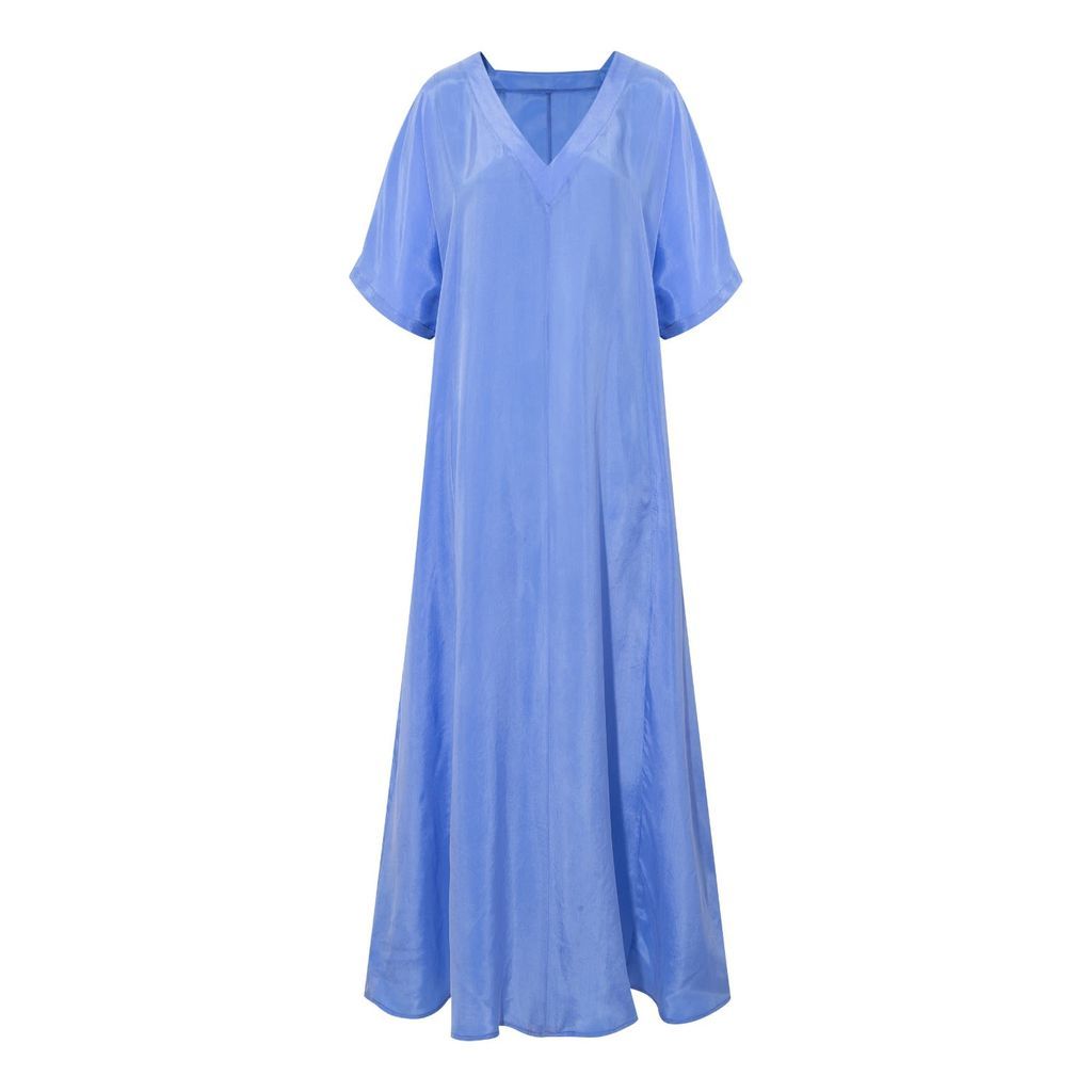 Women's Blue Back To Front Dress One Size Giyi