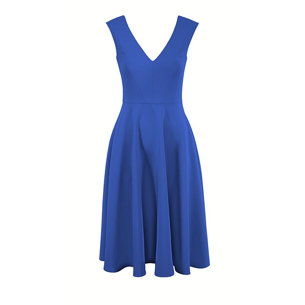 Women's Blue Carlota Cornflower A Line Midi Dress Extra Small VIKIGLOW