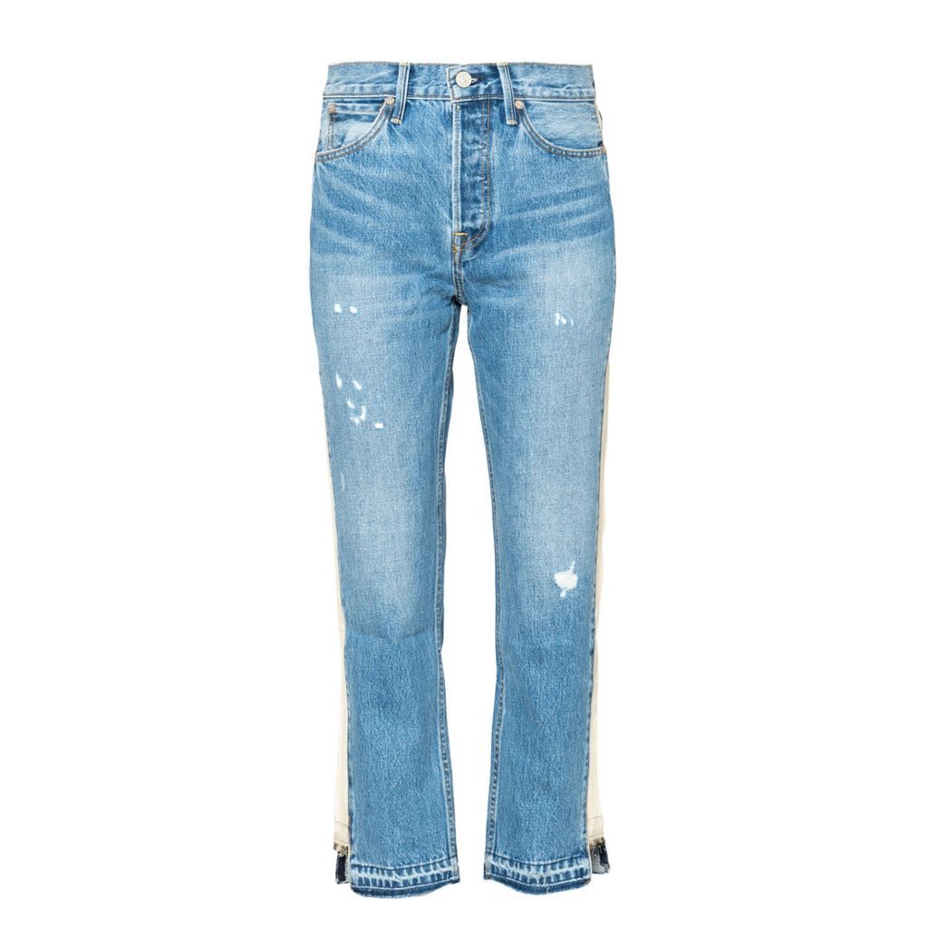 Women's Blue Claude High Rise Straight Crop Jeans In Route 26