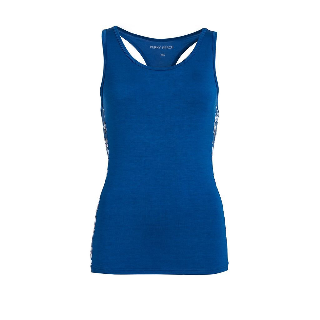 Women's Blue Daisy Vest Top Xxs Perky Peach