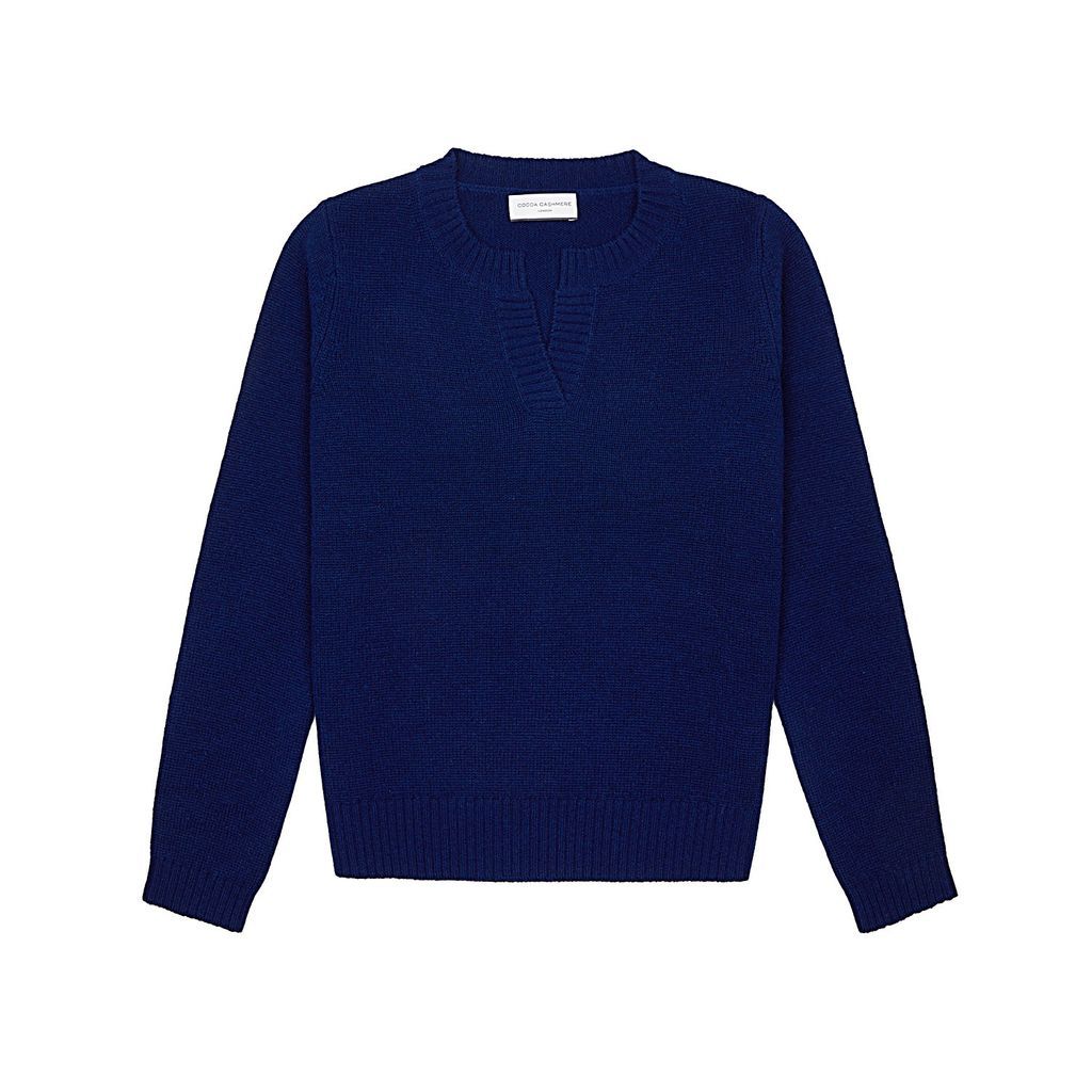 Women's Blue Effie French Navy Jumper Extra Small Cocoa Cashmere London