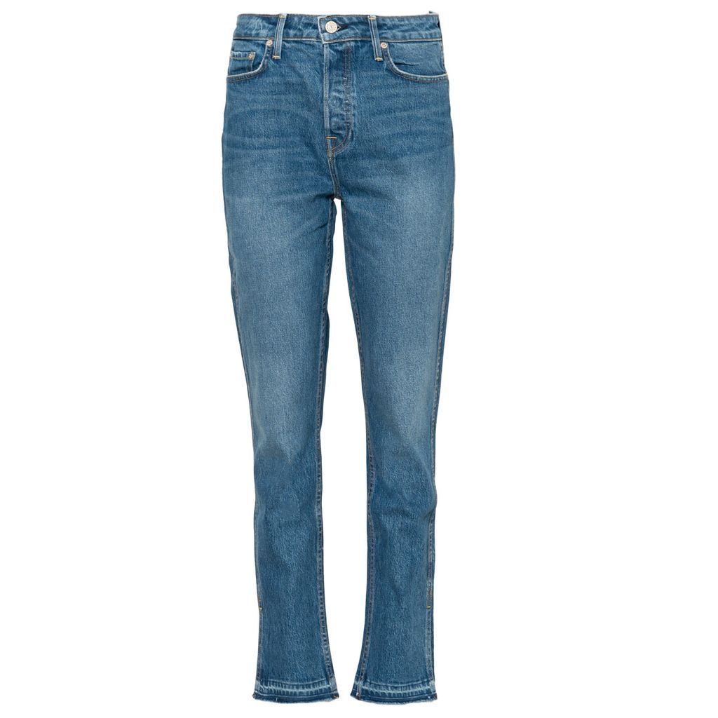 Women's Blue Eve Slim Straight Jeans In Columbia 24