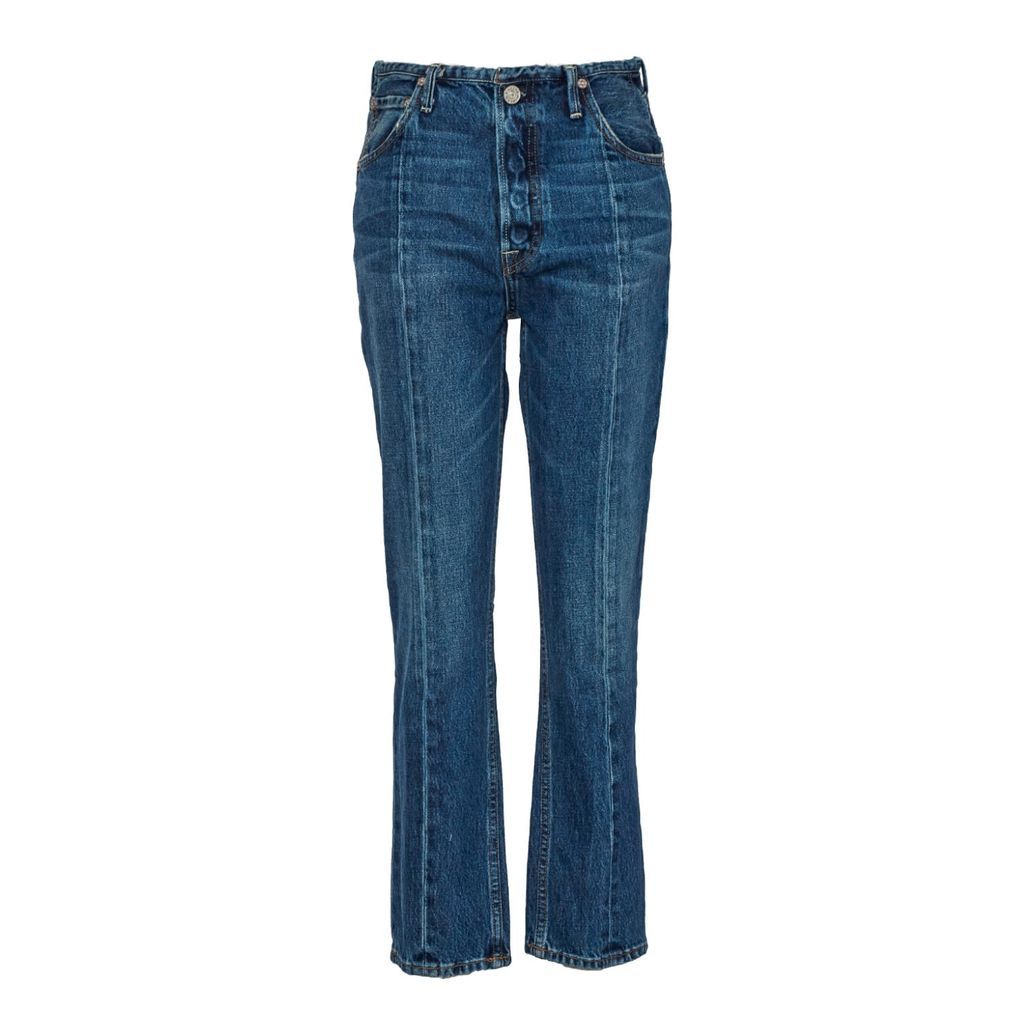 Women's Blue Eve Slim Straight Jeans In Hudson 24
