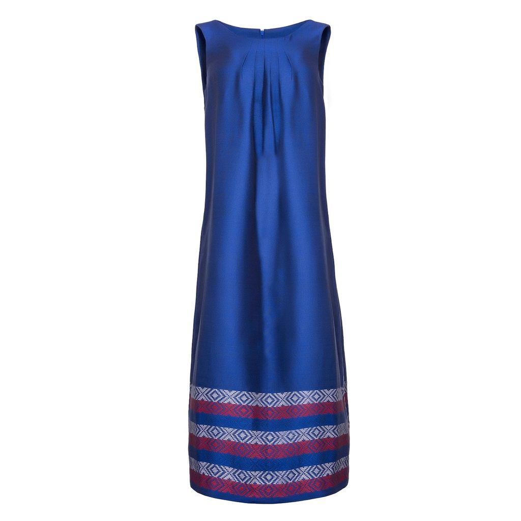 Women's Blue Fadila Sleeveless Shift Dress Xs/S Tarunah