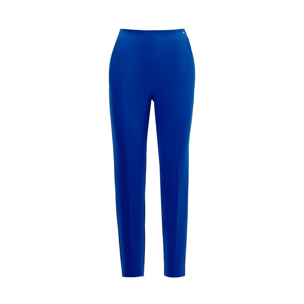 Women's Blue High Waisted Slim Pants Xxs Nissa