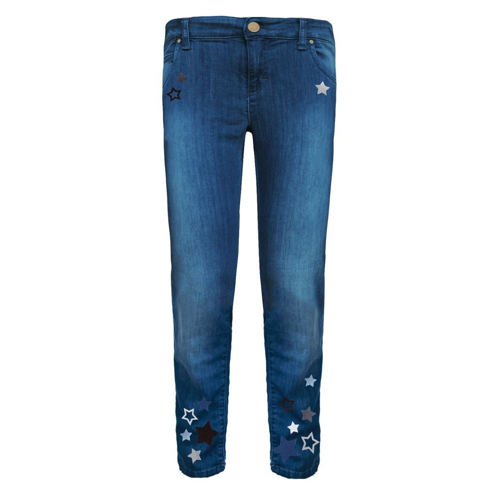 Women's Blue Kate Embroidered Boyfriend Jeans 25