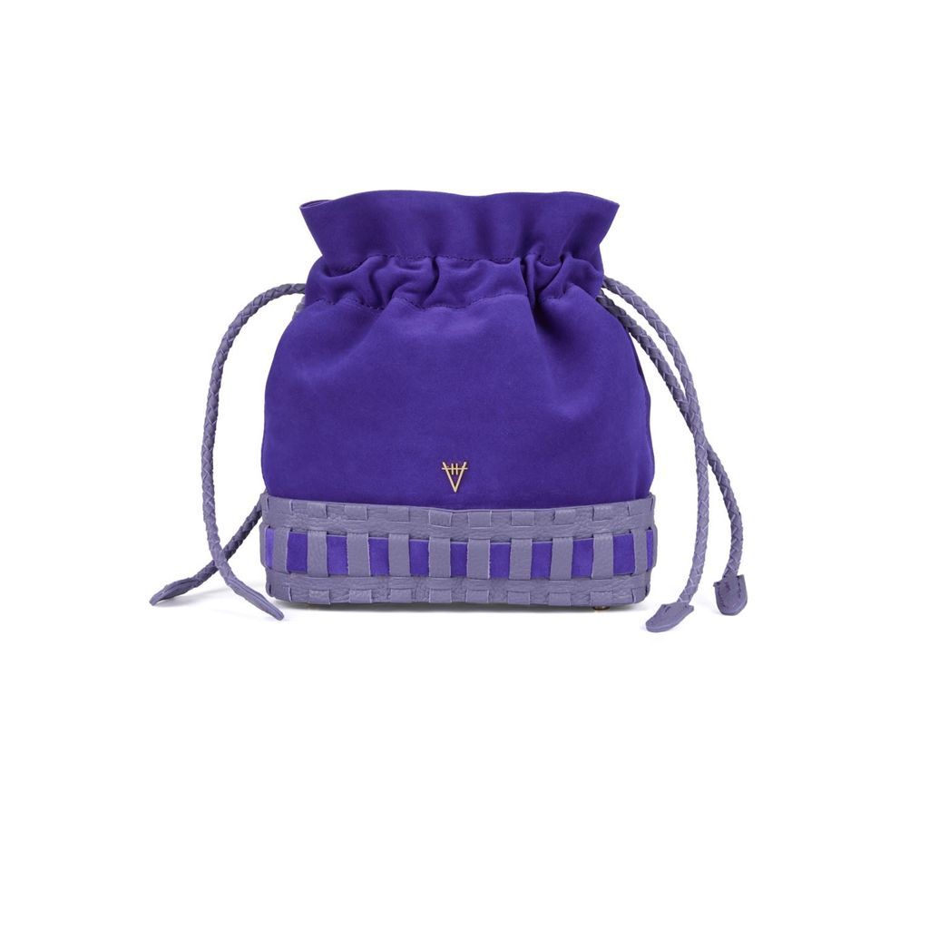 Women's Blue Lavinia Bucket Bag Mink Lavender Suede Hiva Atelier