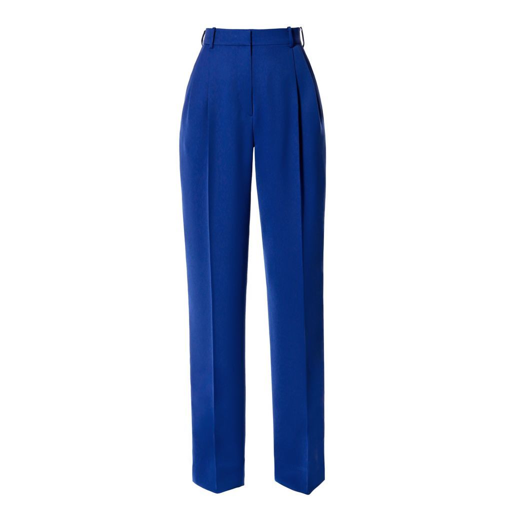 Women's Blue Mery Bluing High Waisted Wide Leg Trousers Extra Small Aggi