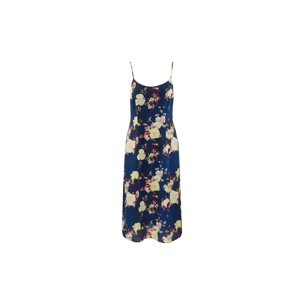Women's Blue Midnight Floral Print Slip Dress Extra Small Ethereal London