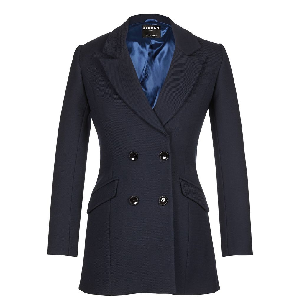 Women's Blue Navy Dress Jacket Extra Small Serran London