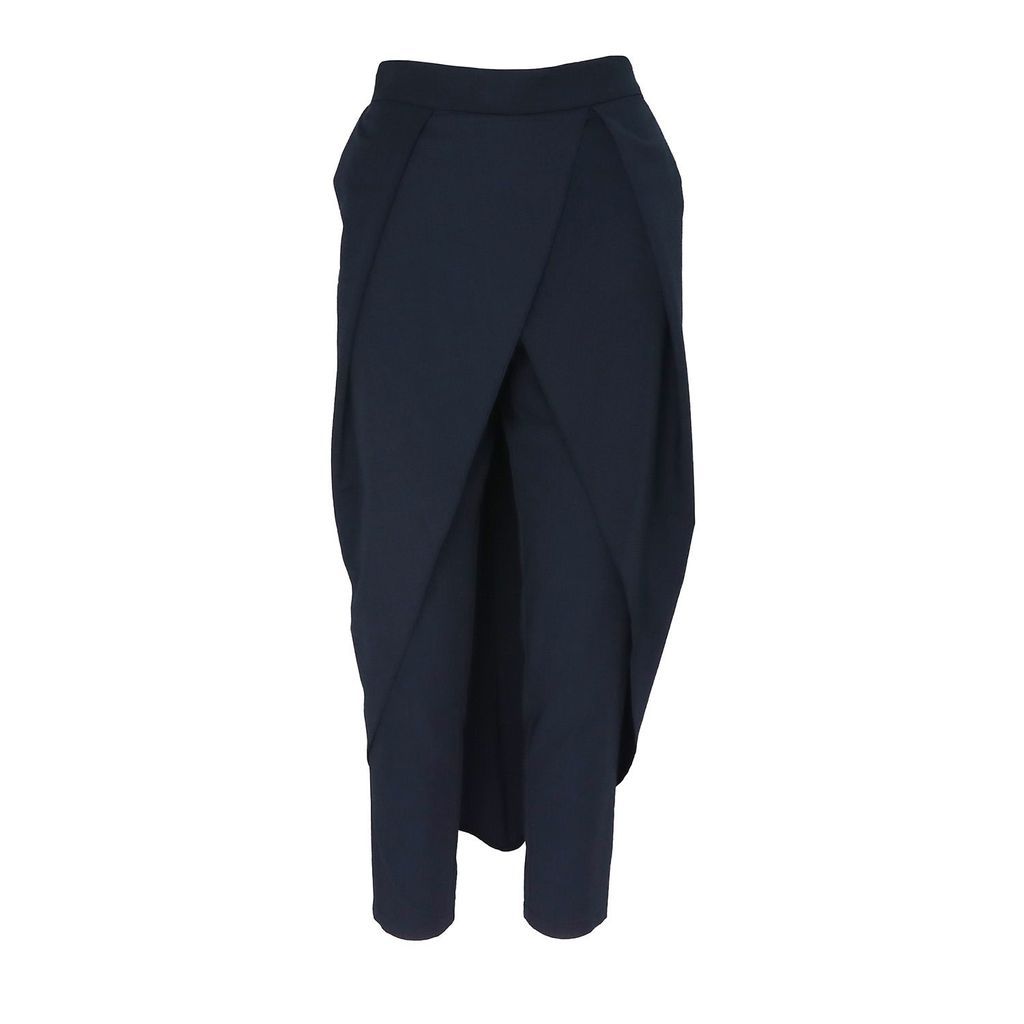 Women's Blue Navy Pants With Skirt Extra Small BLUZAT