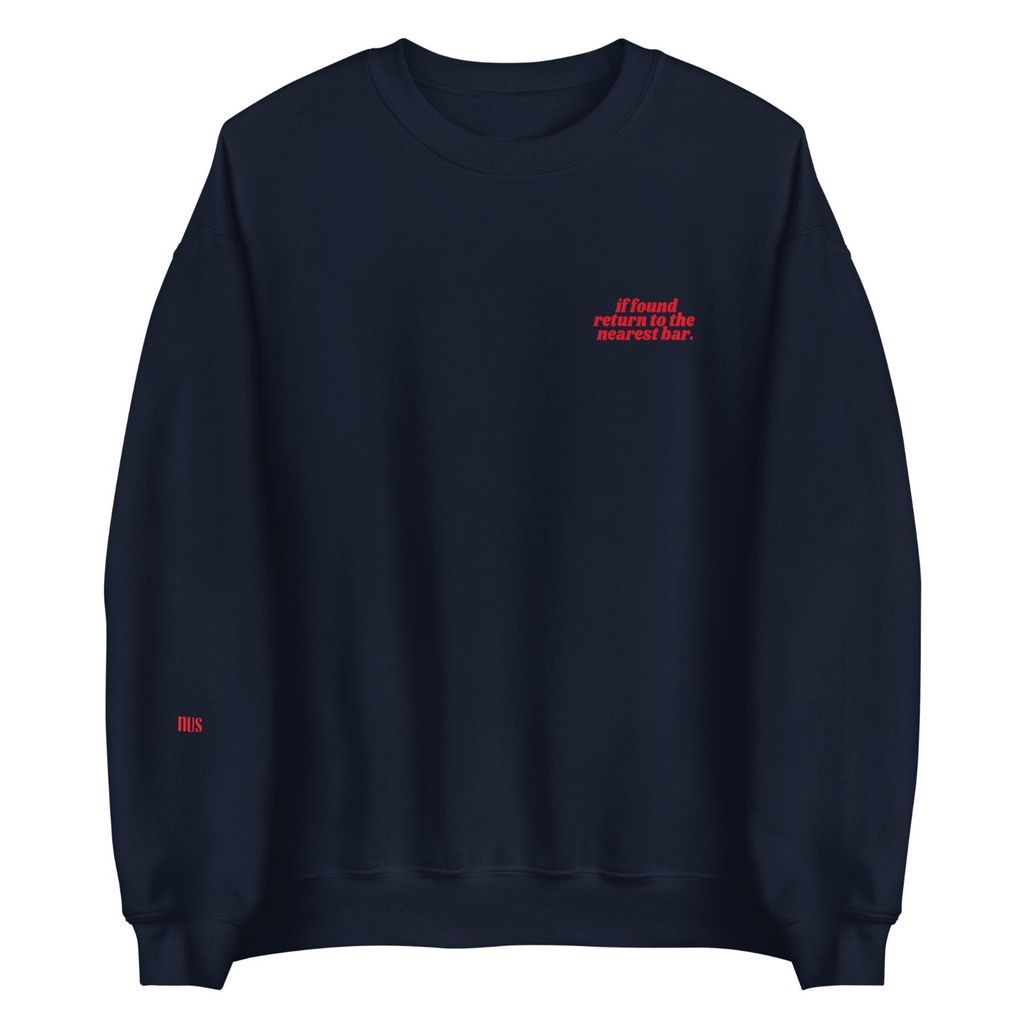 Women's Blue Return To The Bar Sweatshirt- Navy Small NUS