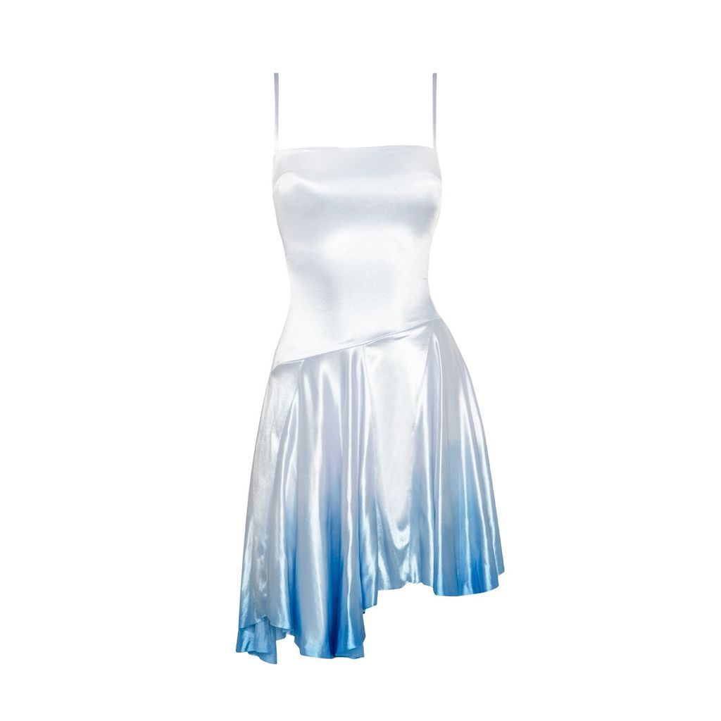 Women's Bluey Jelly Stretch Hand-Dyed Mini Dress Extra Small Khéla the Label