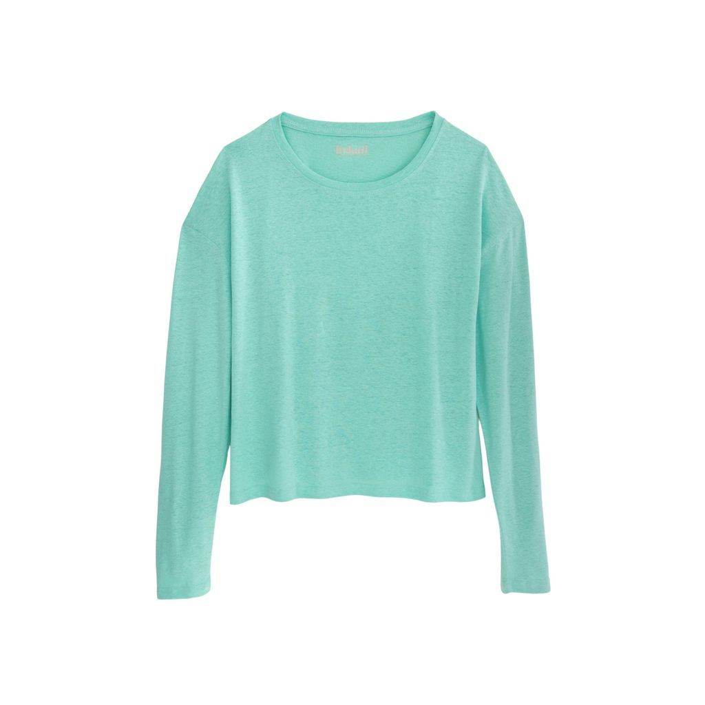 Women's Boxy Long Sleeve 60/40 - Electric Green Small Firkail