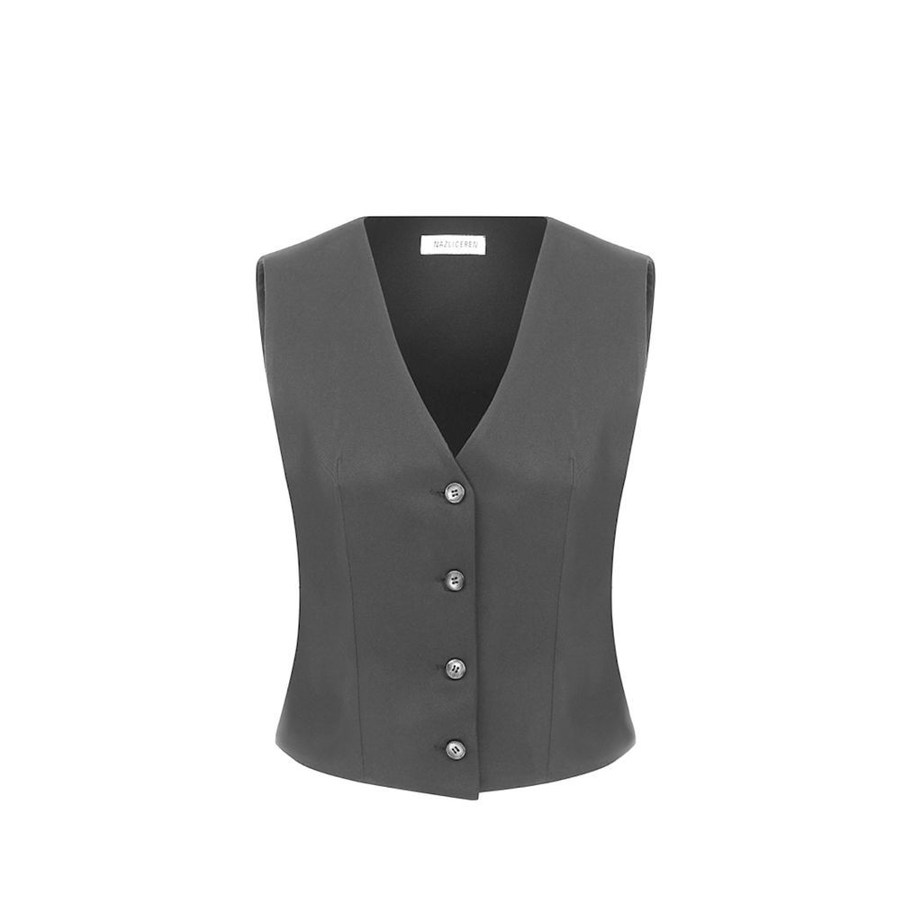 Women's Brita Vest In Grey Small NAZLI CEREN