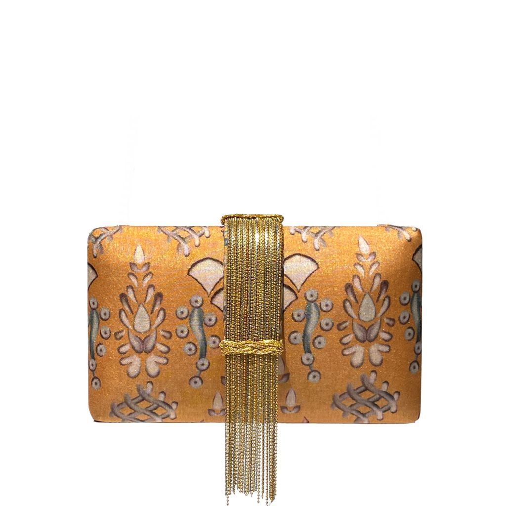 Women's Brown / Gold Henna Fringe Bag Simitri