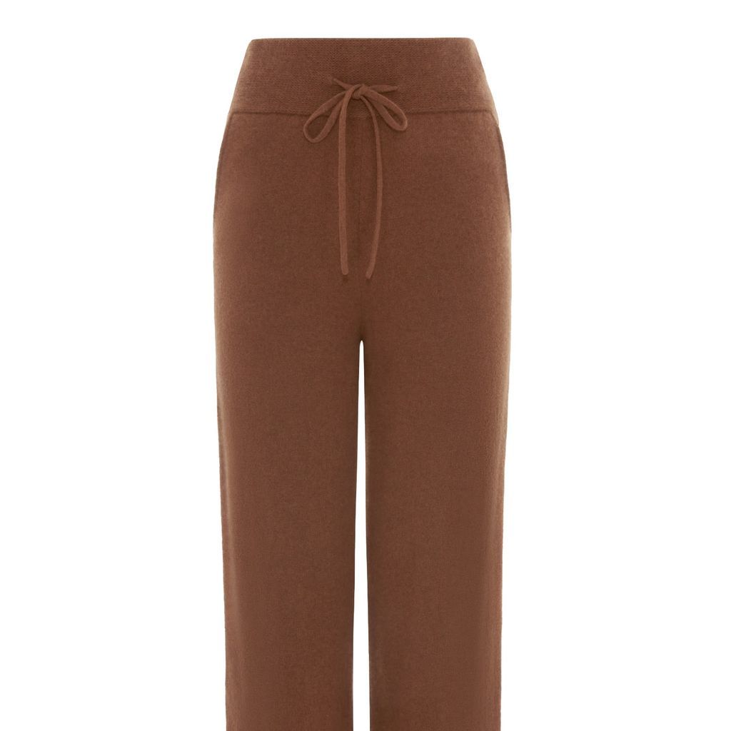Women's Brown Alasia Cashmere Trouser In Coffee Small Les 100 Ciels