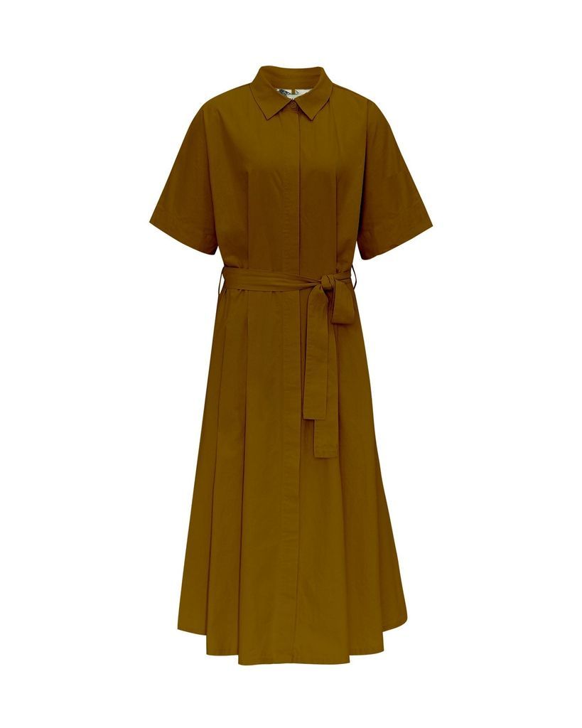 Women's Brown Ashes Organic Cotton Dress - Bronze Extra Small KOMODO