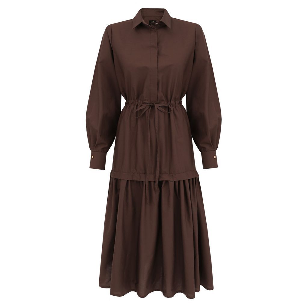 Women's Brown Entelier Chocolate Dress One Size