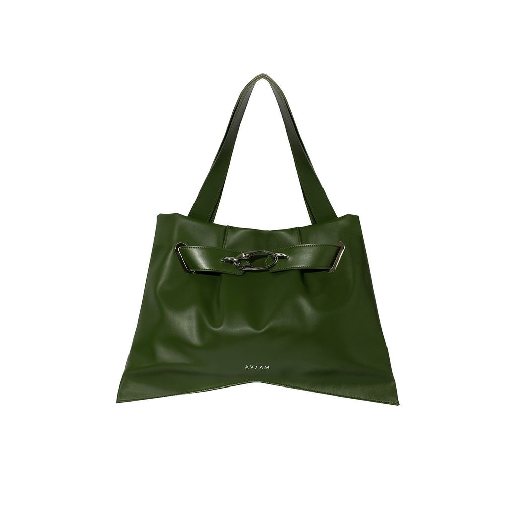 Women's Cactus Leather Bag - The Mhobo Green Aviam Studio