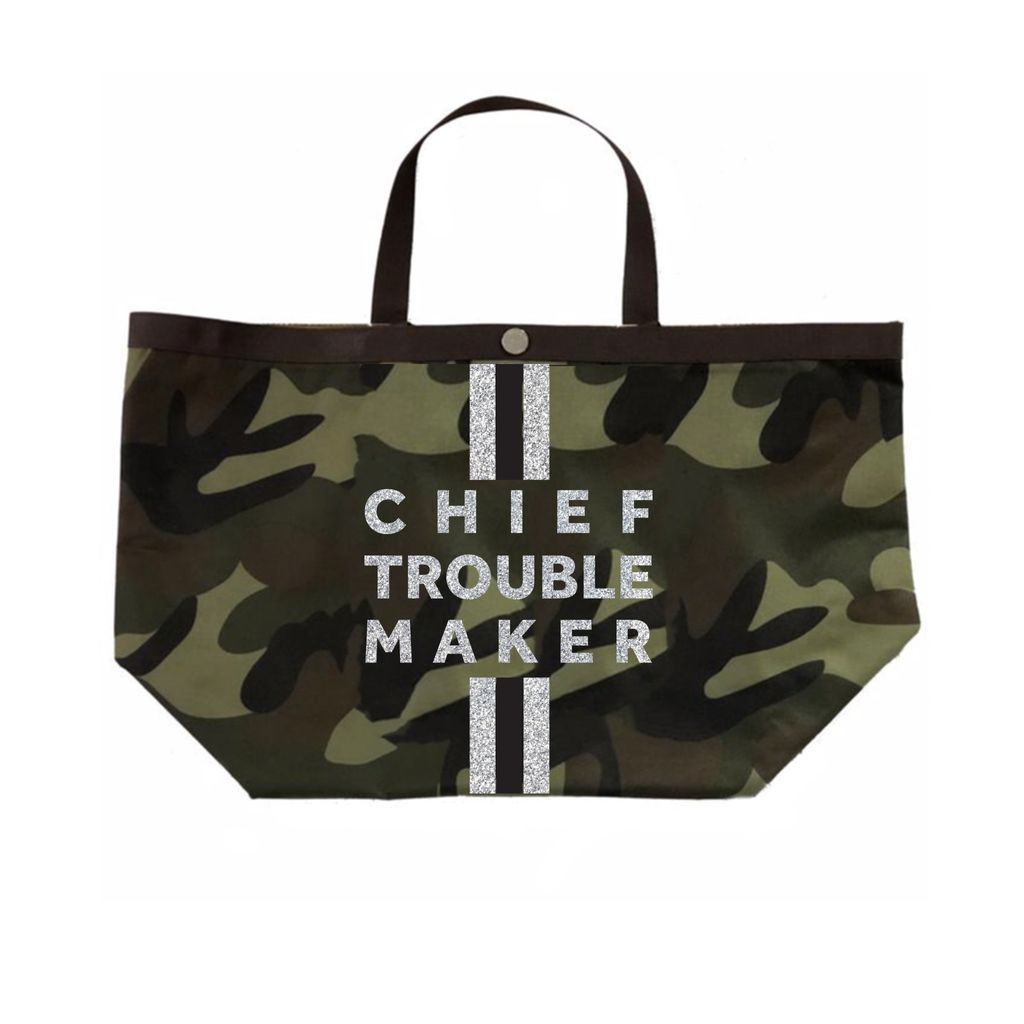 Women's Camo Chief Troublemaker Tote In Silver One Size FQ Collection