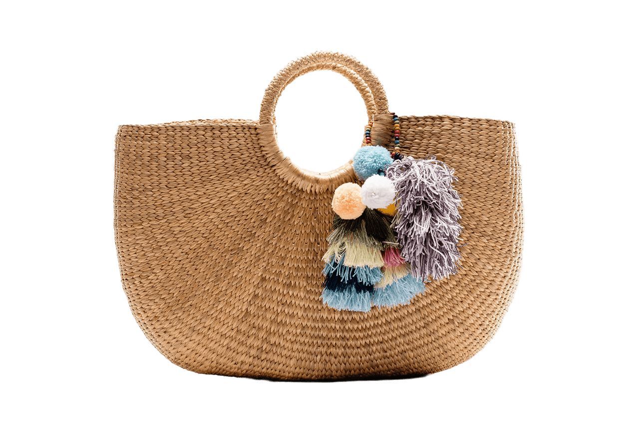 Women's Camryn Jumbo Tote Bag With Tassel One Size Sea & Grass