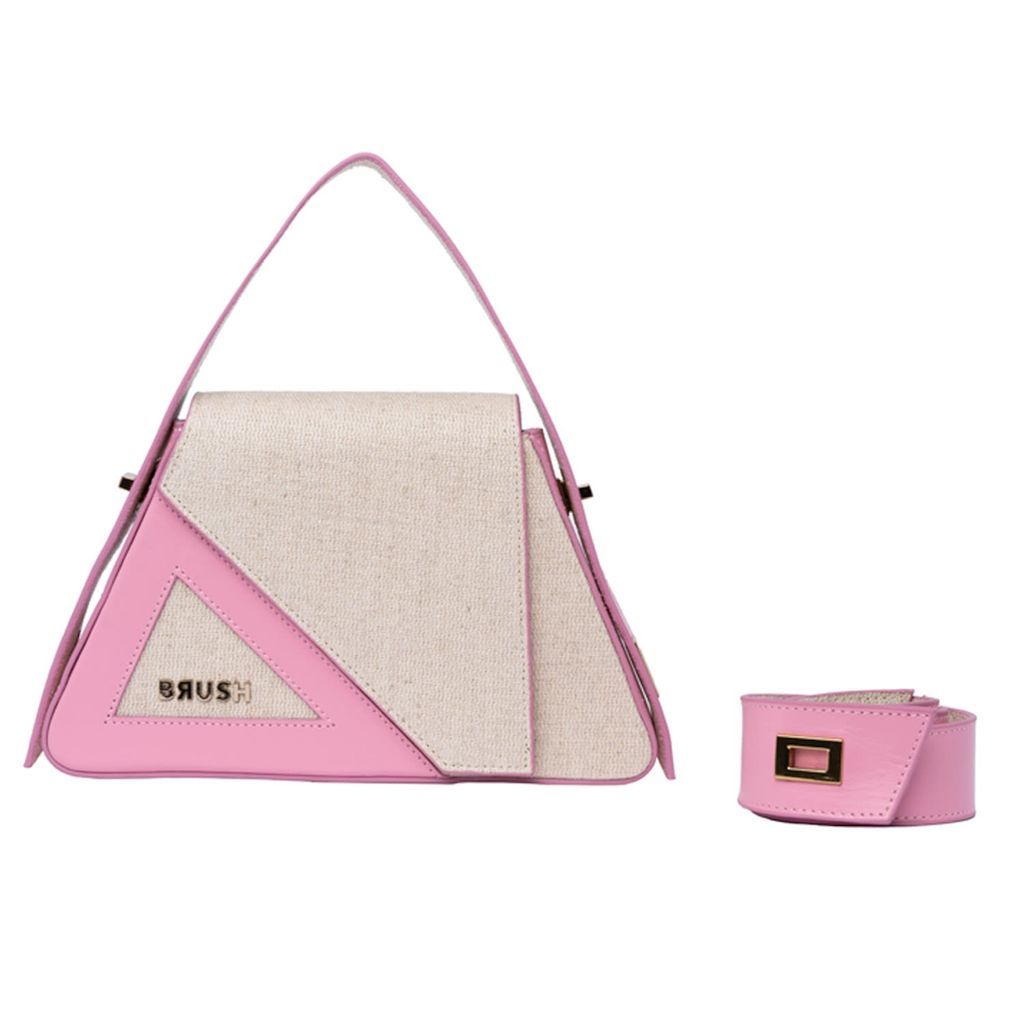 Women's Canvas Pink Baby Ruler Bag BRUSH BY MG