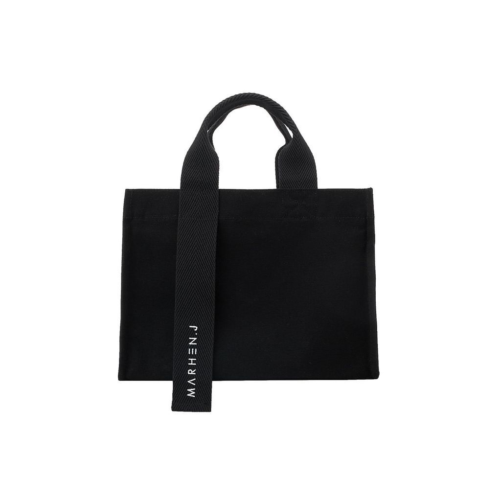 Women's Canvas Tote Bag - Rico - All Black One Size MARHEN. J