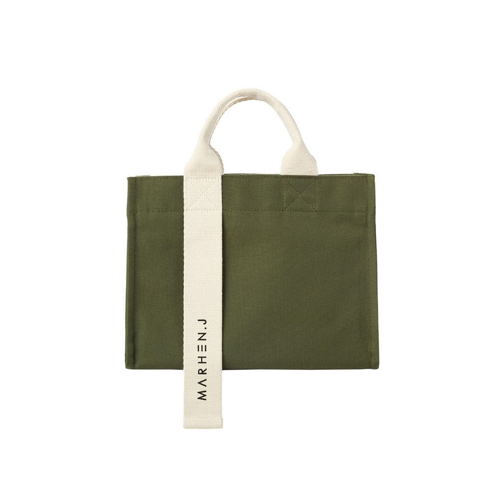 Women's Canvas Tote Bag - Rico Mini - Moss Green One Size MARHEN. J