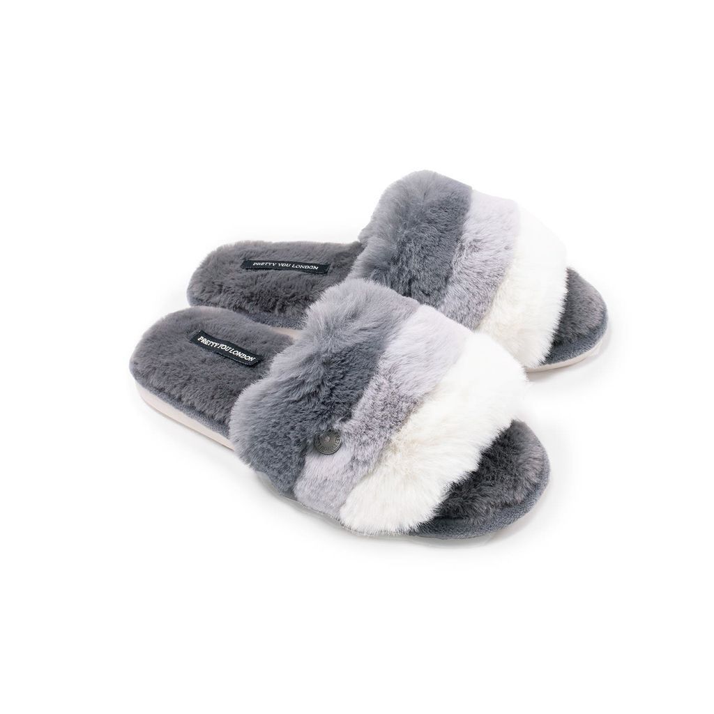 Women's Charley Supersoft Slider Slippers In Grey Small Pretty You