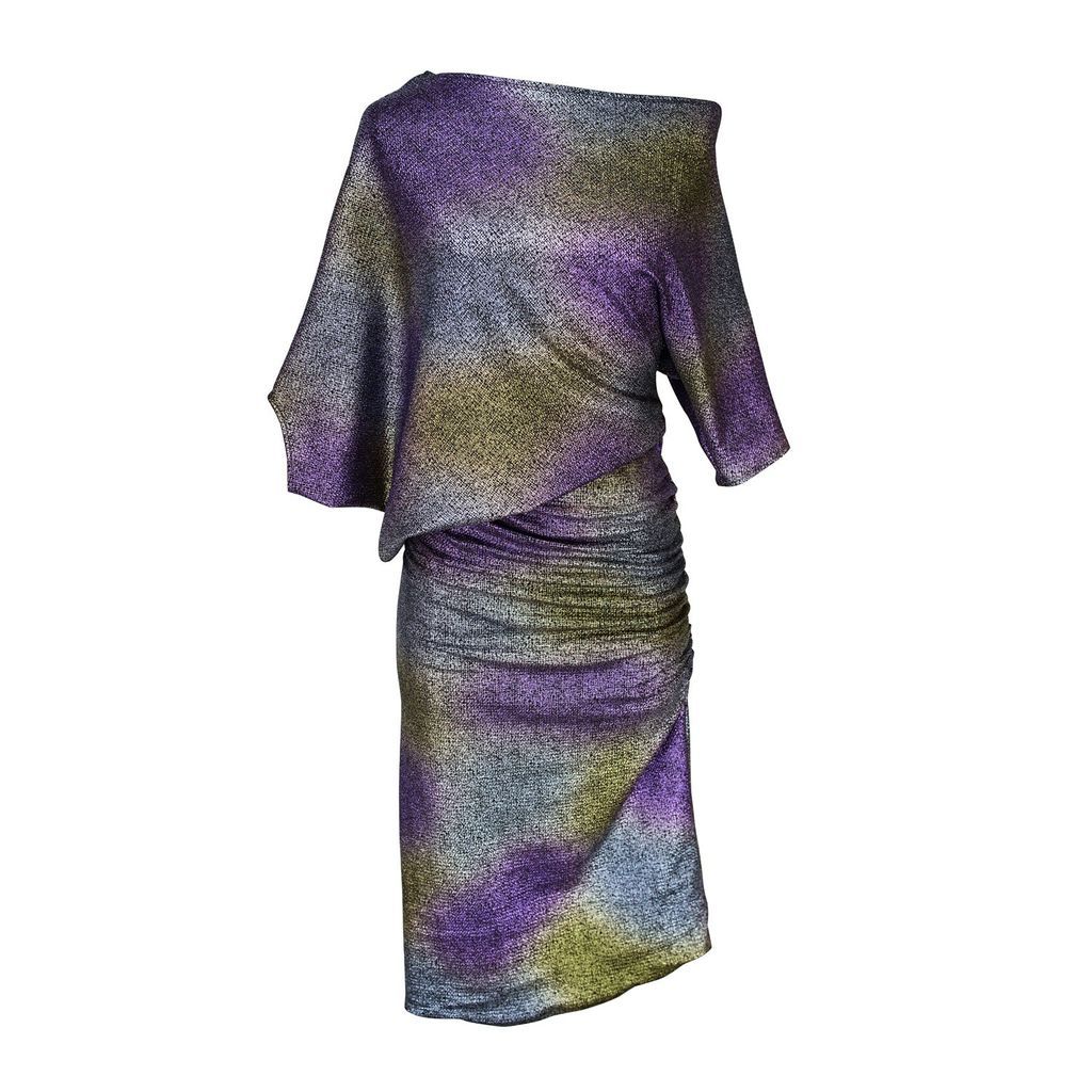 Women's City Lights Angle Dress In Violet Extra Small Jennafer Grace