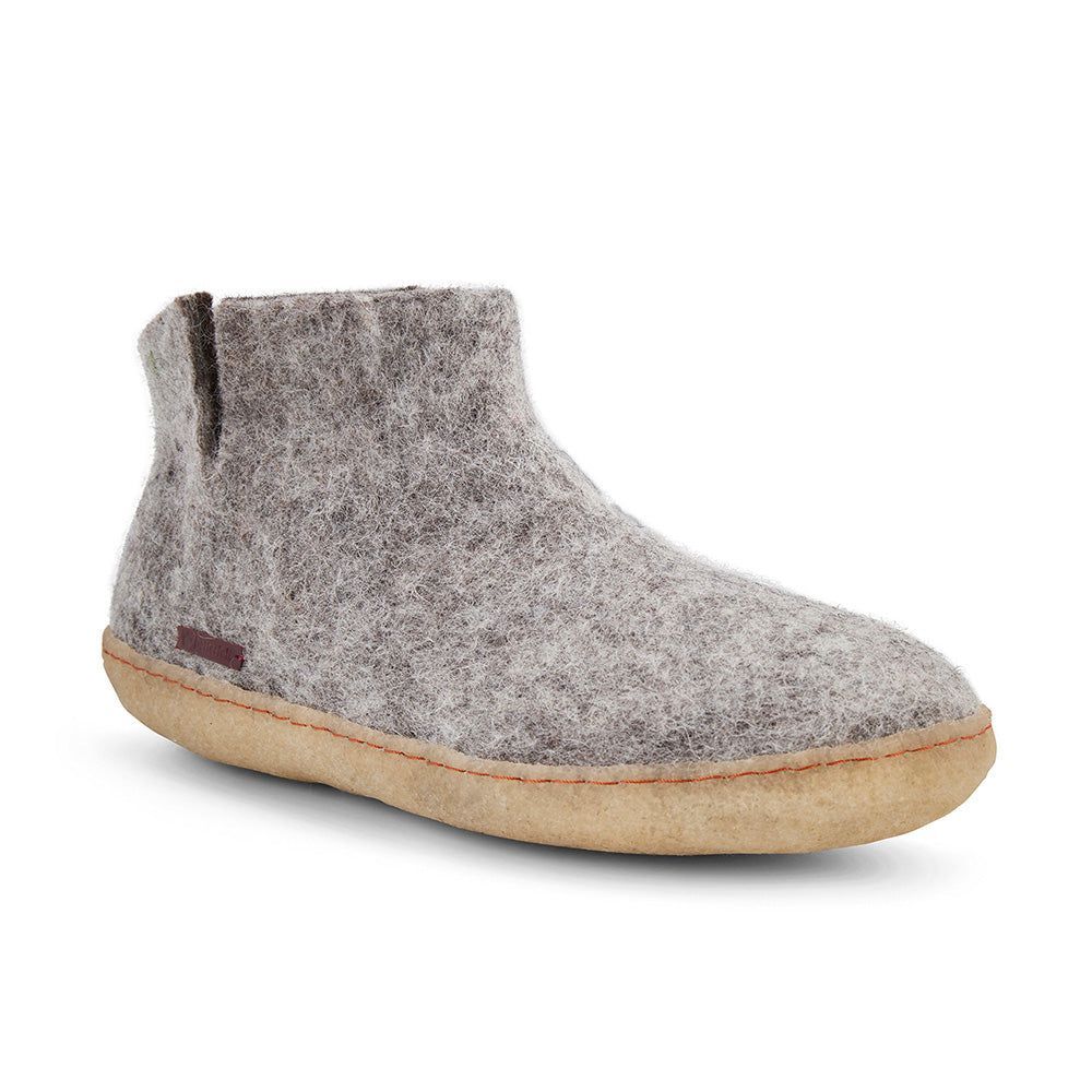Women's Classic Boot - Grey With Natural Crepe Rubber Sole 2 Uk Betterfelt