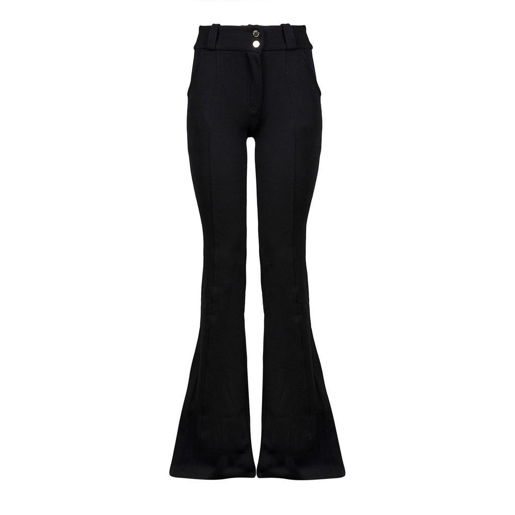 Women's Classic Flare Pants Nero Black Extra Small Balletto Athleisure Couture